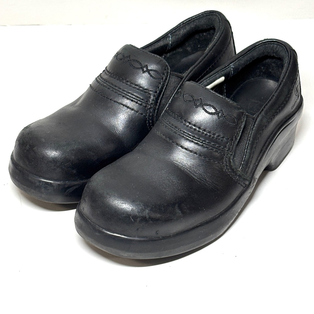 Ariat Safety Clog Womens 6.5B Black Leather Composite Toe Work Shoes Workwear